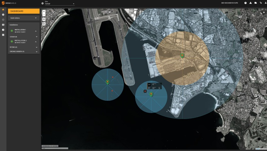 DroneShield sonar detection dc