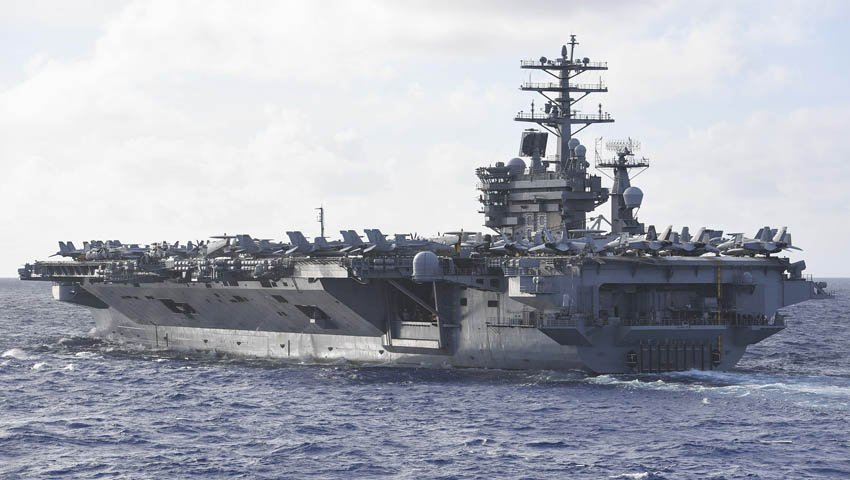 US Navy carriers Nimitz, Reagan conduct joint operations in Indo ...